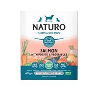 Naturo Grain Free Adult Wet Dog Food Salmon & Potato With Veg Tray 400g x 7