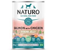 NATURO Grain Free Salmon with Chicken in Herb Jelly Adult Wet Dog Food - 12 x 390g