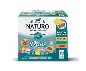 Naturo Mini Poultry Selection Small Breed Adult Dog Food - 12 x 150g