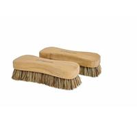 Naturolic All-Natural Wooden Scrub Brush Set | Wooden Handle | Palmyra Bristle Brush | Eco Friendly Cleaning Products | Scrub Brush Set of 2