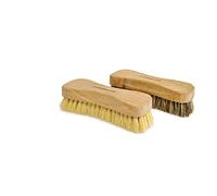 Naturolic All-Natural Wooden Scrub Brush Set | Wooden Handle | Tampico and Palmyra bristles | Eco Friendly Cleaning Products | Pack of 2
