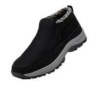 Naturstep Men's Shoes - OrthoMotion Unisex Ergonomic Shoe for Pain Relief, Lightweight Men's Non-Slip Trainers, Comfortable Leather Trainers for Outdoor Fitness and Everyday Use, A Black, 8 UK