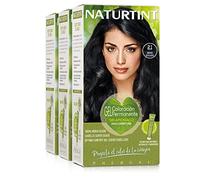 Naturtint Biobased | Coloration sans ammoniaque | Couverture à 100 % des cheveux blancs | Ingrédients végétaux | Couleur naturelle et durable | 2.1 Noir Bleuté | Lot de 3