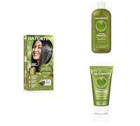 Naturtint Permanent Hair Colour Gel 1N Ebony Black + Colour Fixing Shampoo + Colour Fixing Protective Conditioner Bundle