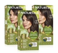 Naturtint (3 PACK) Permanent Hair Colour Gel 4N Natural Chestnut | Ammonia Free | Vegan | 100% Grey Coverage | Long Lasting Results