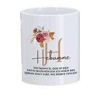 Naturvagant Midwife Gift Mug | Gift Idea for Midwives with Saying "Ein Mensch, der Halt gibt, wo Worte fehlen" | Farewell or Thank You for the Midwife with Heart