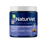NaturVet - Coprophagia Stool Eating Deterrent - Deters Dogs from Consuming Stool - No Poop Eating for Dogs - Enhanced with Breath Aid Freshener, Enzymes & Probiotics - 130 Soft Chews