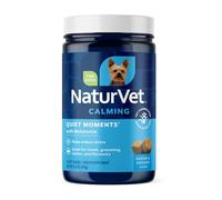 NaturVet -Quiet Moments Calming Aid for Cats - Helps Reduce Stress & Promote Relaxation - Great for Storms, Fireworks, Travel & Grooming - 70 Chews