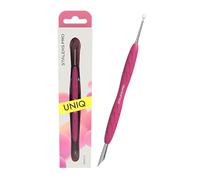 Natury Nails STALEKS PRO Cuticle Pusher with Rubber Silicone Handle, Stainless Steel, UNIQ 11/2