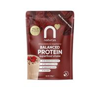 Naturya Balanced Protein Superfood Shake Chocolate & Raspberry 550 g - Plant-Based Complete Meal Shake with 20 g Protein, 26 Vitamins & Minerals, High Fibre, Low Sugar