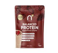 Naturya Balanced Protein Superfood Shake Chocolate & Raspberry 550 g - Plant-Based Complete Meal Shake with 20 g Protein, 26 Vitamins & Minerals, High Fibre, Low Sugar