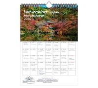 Naturzauber Japan Planner DIN A4 Calendar for 2026 Landscape Nature Travel Country - Contents: 1 x Calendar, 1 x Christmas Pendant, 1 x Greeting Tag (Total 3 Pieces)