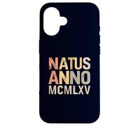 Natus Anno 1965 Birthday Party Roman Numerals MCMLXV Case for iPhone 16
