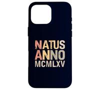 Natus Anno 1965 Birthday Party Roman Numerals MCMLXV Case for iPhone 16 Pro Max