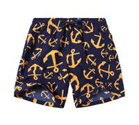 NATUST Boy's Swim Trunks Printed Beach Surf Shorts with Mesh Lining Navy 11-12 Years