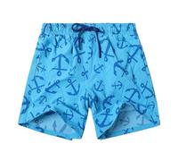 NATUST Boy's Swim Trunks Printed Beach Surf Shorts with Mesh Lining SkyBlue 13-14 Years