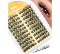 Natutal Lash Clusters Wispy Cluster Lashes Cat Eye Individual Eyelashes Natural Look 10-16MM Pre-Lash Map Lashes Individual Clusters DIY Left Right Lash Extensions by JIMIRE
