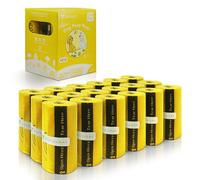 Natuural Compostable Dog Poop Bags-270Bags 18Rolls, Dog Poop Bags Made of Cornstarch - ASTM D6400 & EN13432, Leak Proof Easy to Open, Unscented (Yellow)