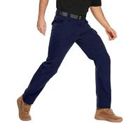 NATUVENIX Hiking Pants for Men, Waterproof Cargo Tactical Pants for Mens Lightweight Work Pants Ripstop Military Combat Pants, Navy, 32W x 32L