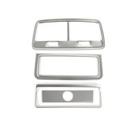 NATWEE Compatible With A6 C8 2019 2020 2021 2022 Car Styling Rear Air Conditioning Outlet Frame Decoration Car AC Air Vent Trim(Silver)
