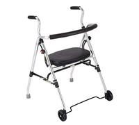 NATWEE Walker,Lightweight Folding Rollator, 2 Wheel Aluminum Rolling Walker for Seniors with Fixed Wheels, Sponge Seat and Back Support It's so kind of you