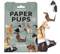 Natwo 50PCS DIY Paper Dogs Kit, 3D Origami Kit, Cute Dog Patterned Paper for Folding Adorable Dog Figures, Papers Pups Origami Kit, Unique Desk Decoration Gift for Dog Lovers