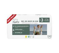 Eco by Naty Eco-Friendly Baby Nappies - 100% Plant-Based Materials on Skin, Soft, for Sensitive Skin & Super Absorbent (Size 3, 100 Count)