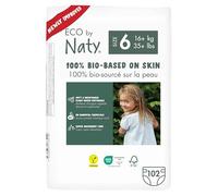 Naty Baby Nappies - 100% Plant-Based Materials on Skin, Soft, for Sensitive Skin & Super Absorbent (Size 6, 102 Count)