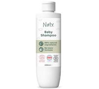 Naty Baby Shampoo 240ml - Tear Free, Vegan, Fragrance Free, Dermatologically Tested, COSMOS Natural Certified, For Sensitive Skin & Scalp, Natural Origin, Recycled Bottle