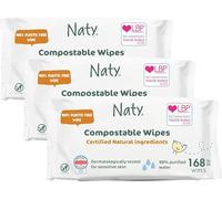 Naty Baby Wipes, 98% Water & Hypoallergenic, 168 Count (3 Packs)