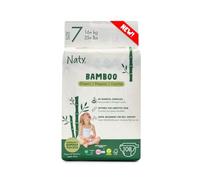 Naty Bamboo Viscose Baby Nappies - Silky Soft, Plant Based Nappy, Dermatologically Tested for Sensitive Skin & Super Absorbent (Size 7, 108 Count)