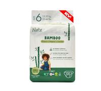 Naty Bamboo Viscose Baby Nappies - Silky Soft, Plant Based Nappy, Dermatologically Tested for Sensitive Skin & Super Absorbent (Size 6, 120 Count)