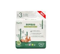 Naty Bamboo Viscose Baby Nappies - Silky Soft, Plant Based Nappy, Dermatologically Tested for Sensitive Skin & Super Absorbent (Size 3, 156 Count)