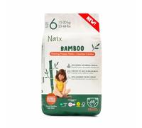 Naty Bamboo Viscose Nappy Pants - Silky Soft, Plant Based Pull ups, Dermatologically Tested for Sensitive Skin & Super Absorbent (Size 6, 68 Count)