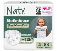 Naty BioEmbrace Baby Nappies Size 4 (7-18kg), 88 Count
