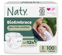Naty BioEmbrace Baby Newborn Nappies, Size 1 (2-5kg), 100 Count