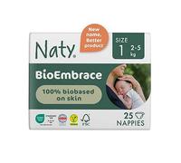 Naty BioEmbrace Nappies Size 1, 25 Nappies, 2-5kg