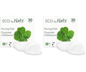 Naty Disposable Breast Pads - Nursing Pads for Breastfeeding Mothers, Perfect for Pregnancy and Postpartum, Compostable and Plant-Based Materials (30 Count)