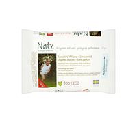 Naty Eco Travel Wipes Unscented 20 per Pack - Pack of 4