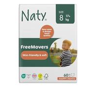 Naty FreeMovers Nappy Pants | Sensitive Skin Certified Potty Training Pants | Soft, Fragrance Free | Absorbent & Leak-Proof | Unisex Baby & Toddler | Size 8 (17+ kg), 60 Count