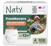 Naty FreeMovers Nappy Pants, Size 4, (8-15 kg), 108 Count