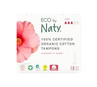 Naty Tampons - Super, 18 tampons. Plant-Based, Vegan, 100% Organic Cotton