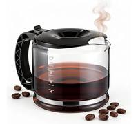 Naucoos 10 Cup Glass Coffee Pot Replacement Compatible with DeLonghi Espresso Machine, Upgraded Spill Proof Coffee Carafe Compatible with Models 3066, 3067, 3093, 3094, 3111, 3112, KF140, KF863