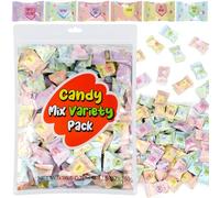 Naucoos Valentine's Day Conversation Heart Buttermints - 26.5 oz. Bag - 150 Individually Wrapped Mint Candy - Mother's Valentine's Day Favors for Adults