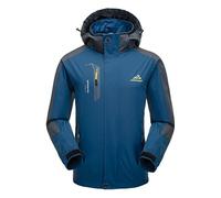 Naudamp Men's Outdoor Waterproof Jacket Lightweight Softshell Rain Coat Climbing Hiking Clothes Mountain Multi-Pockets Windbreaker