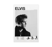 NAUEHG Elvis Presley Poster Metal Frame Canvas Poster Bedroom Decor Landscape Office Room Decor Gift 20x30inch(50x75cm)