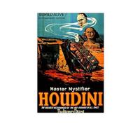 NAUEHG Harry Houdini Vintage Magician Poster Canvas Poster Wall Art Decor Print Picture Paintings for Living Room Bedroom Decoration 16x24inch(40x60cm)