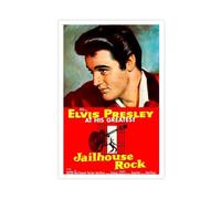 NAUEHG Jailhouse Rock Vintage 1957 Movie Poster Canvas Poster Wall Art Decor Print Picture Paintings for Living Room Bedroom Decoration 20x30inch(50x75cm)