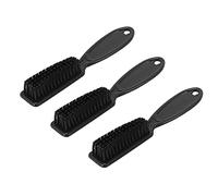 Naugan 3Pcs Fade Brush Comb Scissors Cleaning Brush Barber Shop Fade Vintage Oil Head Shape Carving Cleaning Brush