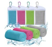 Naugan 4 Pack Cooling Towels, Breathable Gym Towels Cooling Towels for Neck and Face for Gym Yoga, Camping, Fitness, Running